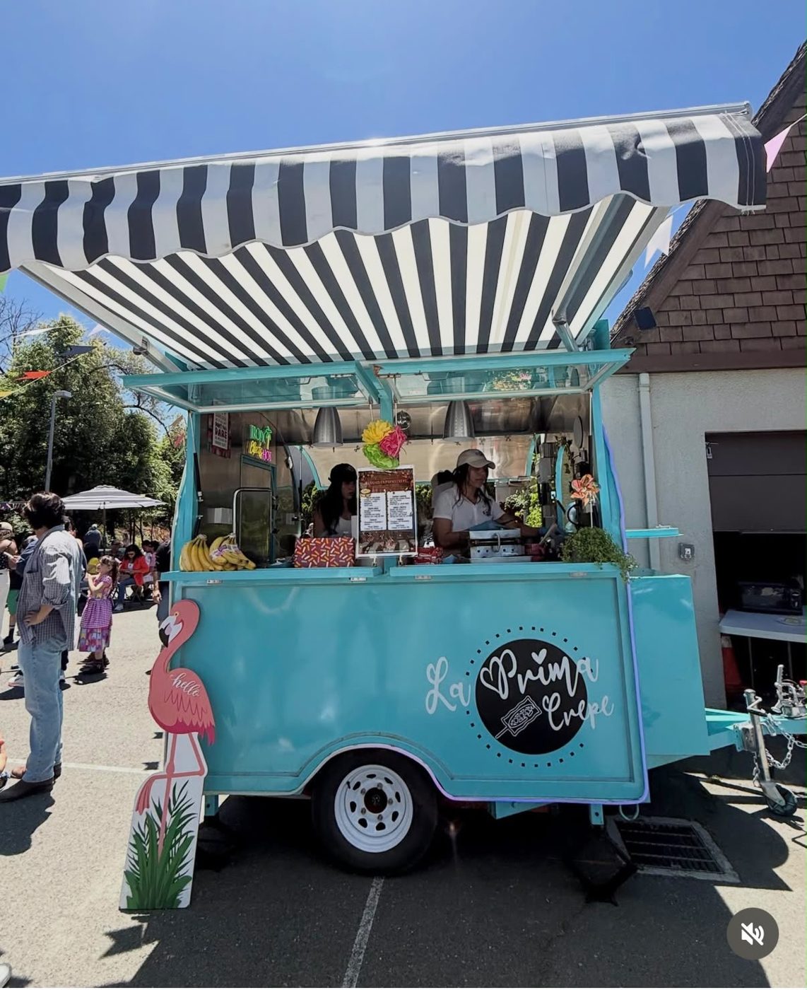 La Prima Crepe truck serving at an event